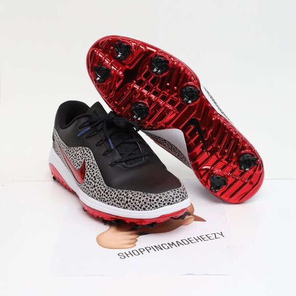 [US 8] NIKE REACT VAPOR 2 NRG Safari Bred Pack Golf Shoes Cleats Black Red - Picture 6 of 6